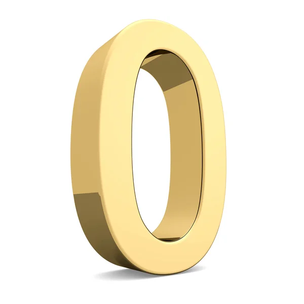 Golden number 0 — Stock Photo, Image