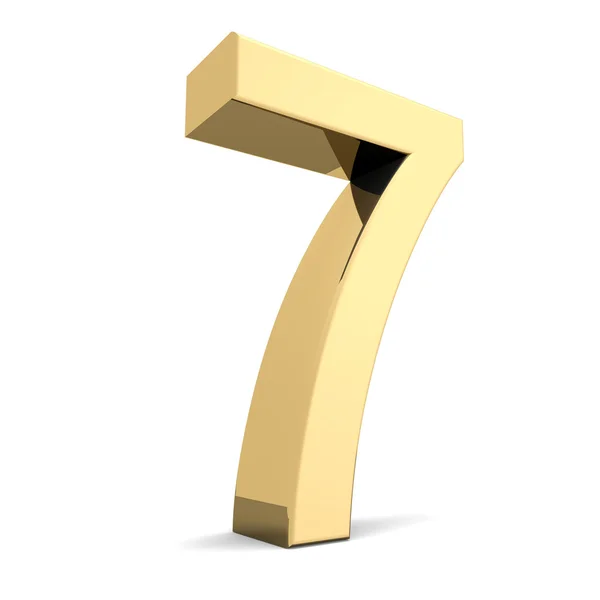 Golden number 7 — Stock Photo, Image