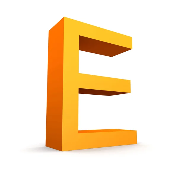 Letra E — Foto de Stock