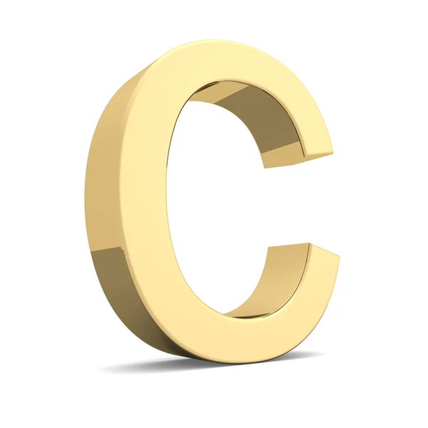 Guld bokstaven c — Stockfoto