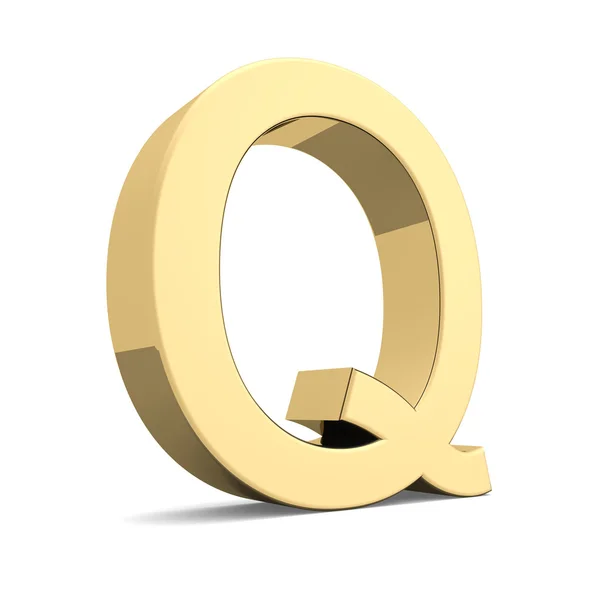 Carta de ouro Q — Fotografia de Stock