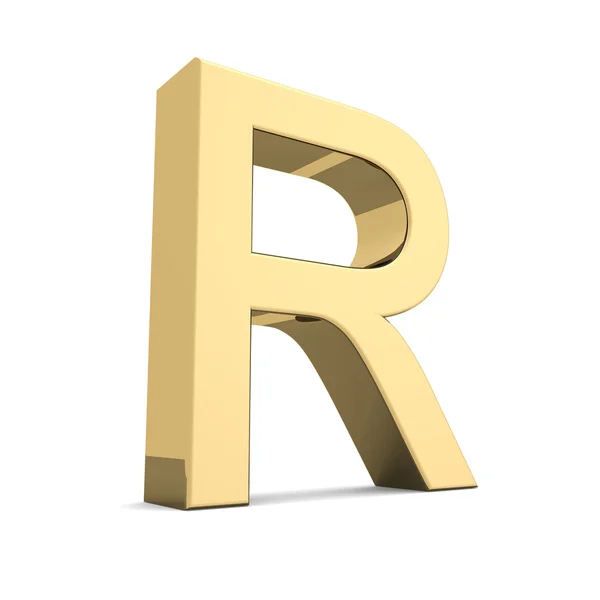 Zlatý písmeno r — Stock fotografie