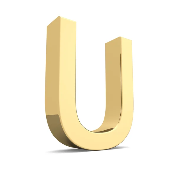 Gold letter U — Stock Photo, Image