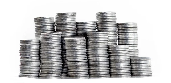 Montones de monedas — Foto de Stock