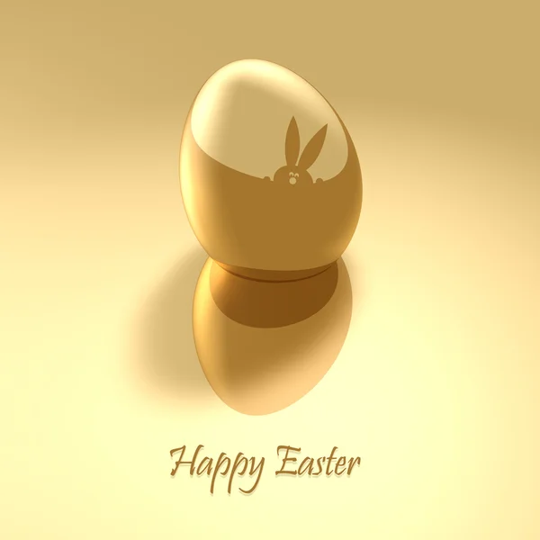 Gold easter egg. — Stock Photo, Image