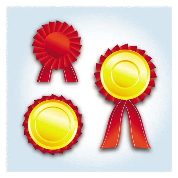 Vector de oro con etiquetas rojas . — Vector de stock