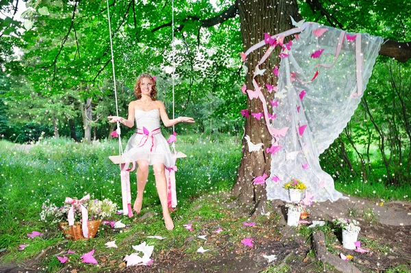 Fairy in the magic forest — Stock Photo, Image