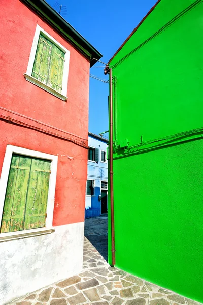 Architettura paesaggistica sull'isola di Burano — Foto Stock