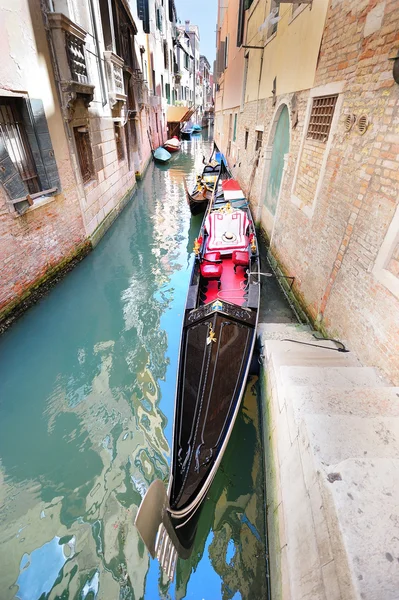 Venice landscape with a gondola — Stock Photo, Image