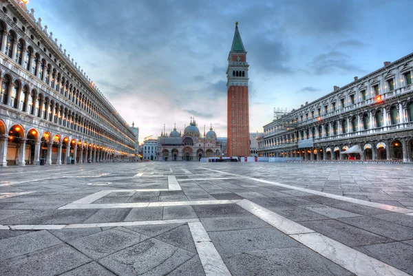 San Marco square at dawn — Stock Photo, Image