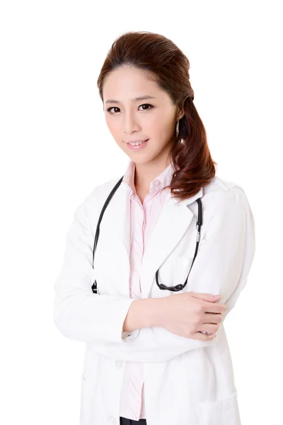 Vriendelijke Aziatische arts vrouw — Stockfoto
