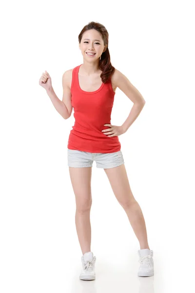 Cheerful Asian sport girl — Stock Photo, Image
