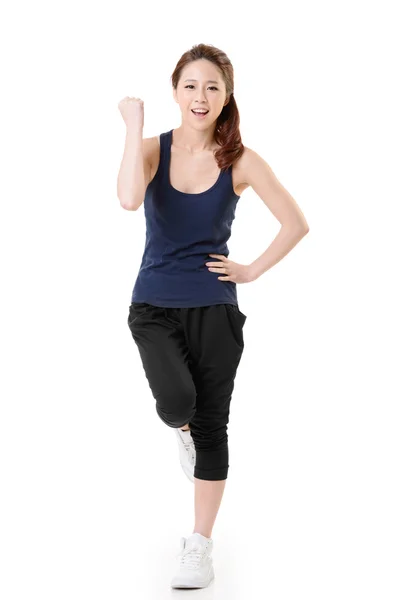 Cheerful Asian sport girl — Stock Photo, Image