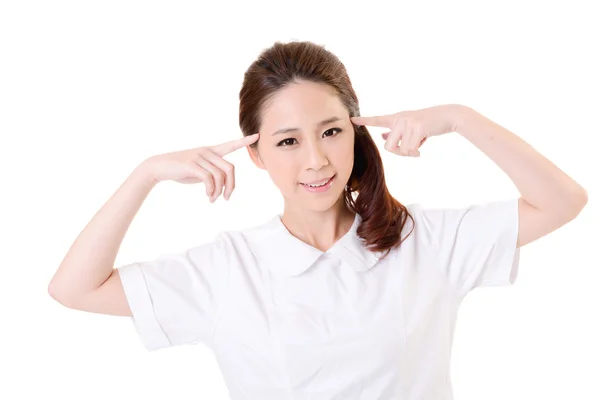 Smiling Asian nurse — Stock Photo, Image