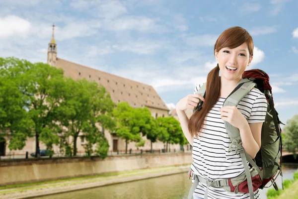 Traveling Asian woman — Stock Photo, Image