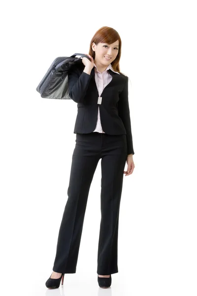 Mulher de negócios alegre — Fotografia de Stock