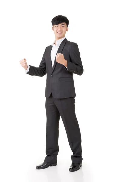 Cheerful and exciting business man — Stock Photo, Image