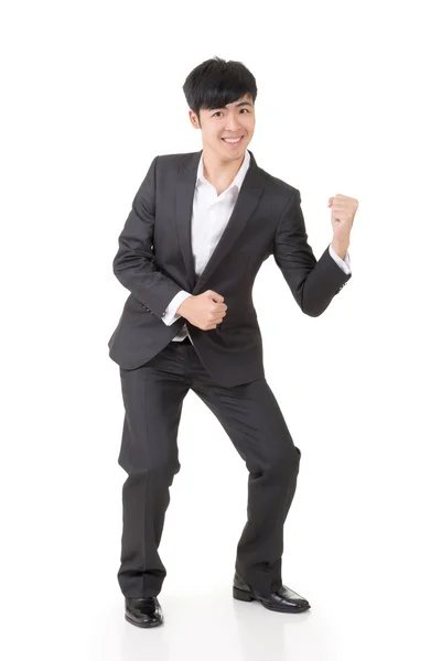 Cheerful and exciting business man — Stock Photo, Image