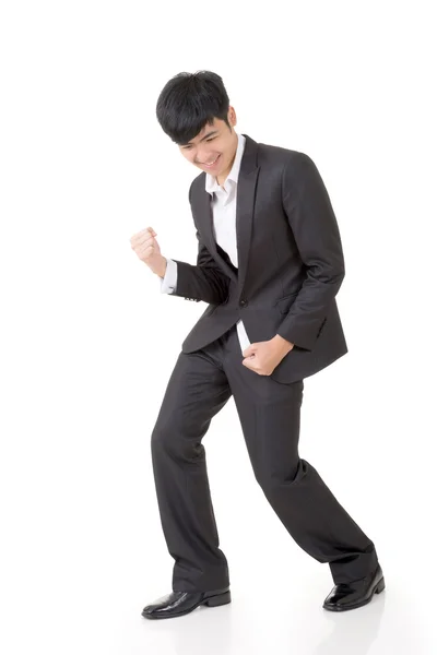 Hombre de negocios alegre y emocionante — Foto de Stock