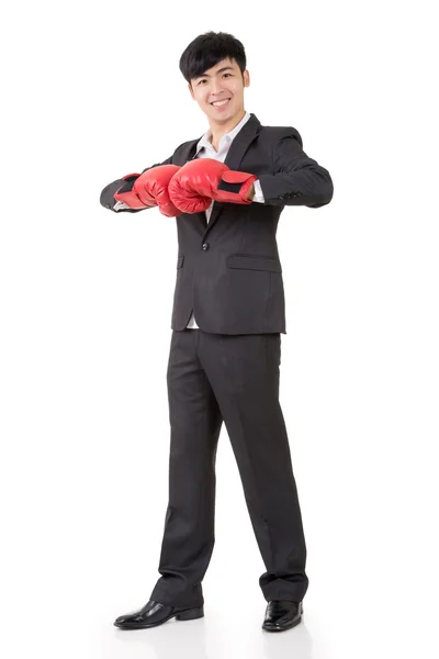 Boxing businessman — Stock Photo, Image