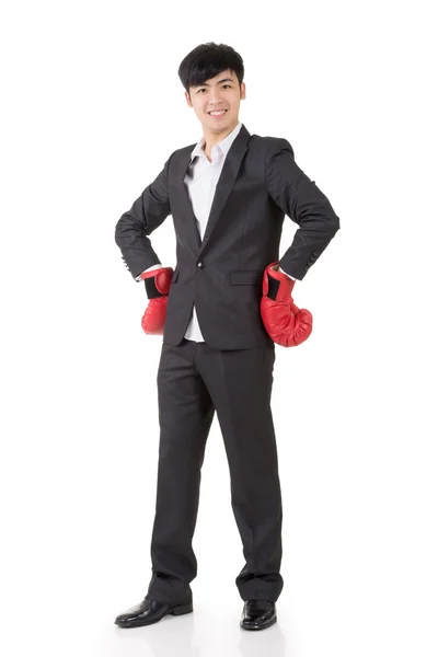 Boxing businessman — Stock Photo, Image