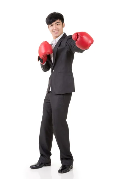 拳击的商人 — 图库照片