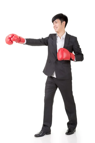 Empresário de boxe — Fotografia de Stock