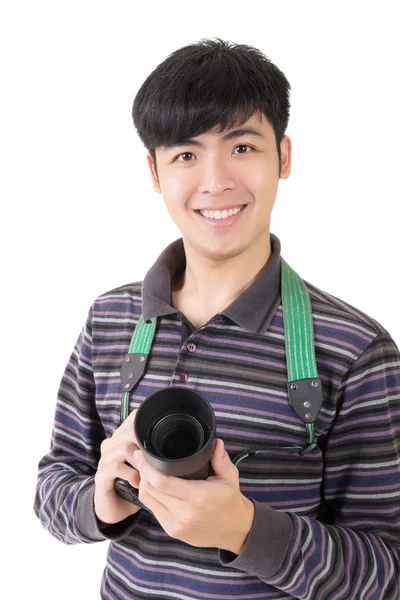 Jovem fotógrafo amador — Fotografia de Stock