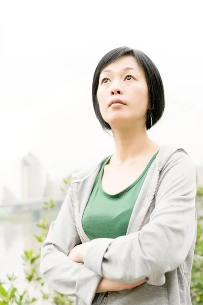 Sport mature Asian woman — Stock Photo, Image