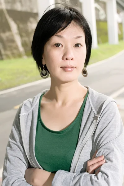 Sport reif asiatisch frau — Stockfoto