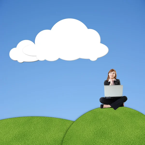 Blank white cloud — Stock Photo, Image