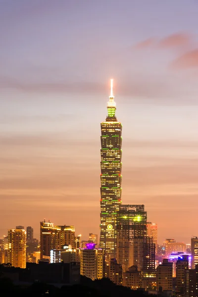 Taipei city night — Stockfoto