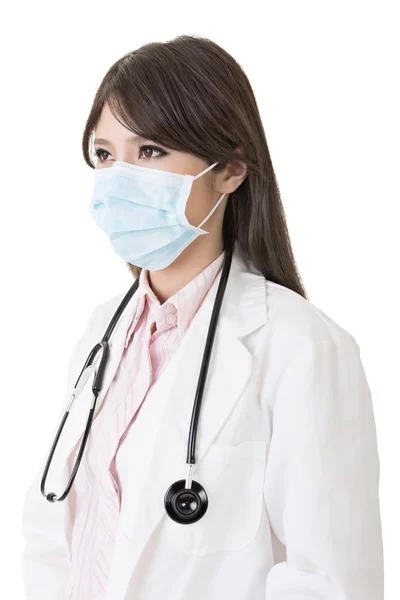 Asian doctor with protective mask — Stock Photo, Image