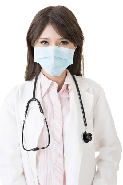 Asian doctor with protective mask Royalty Free Stock Images