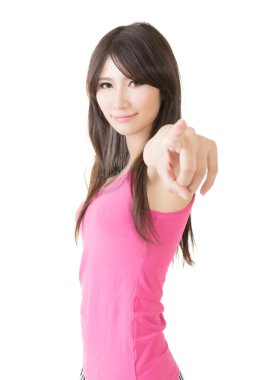 ileriye dönük genç güzel Asyalı kadın