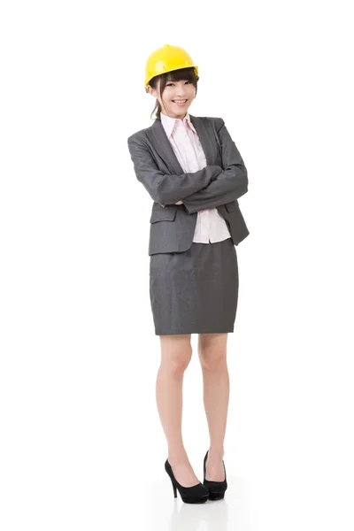 Ingegnere, imprenditore o architetto asiatico business woman . — Foto Stock