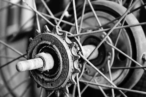 Chiudi parte della vecchia bicicletta — Foto Stock