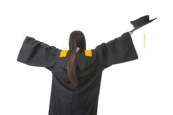 Asian graduation woman from a back — Stock Photo, Image