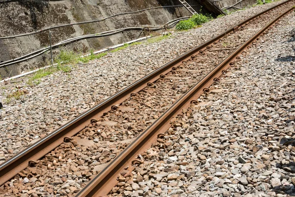 Rostig järnväg — Stockfoto