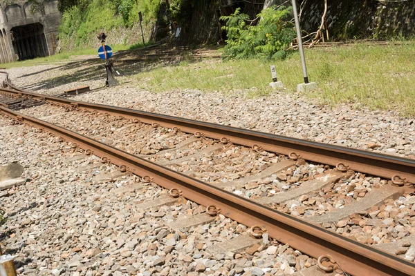 Rostig järnväg — Stockfoto