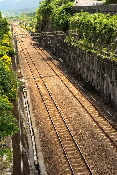 長い鉄道 — ストック写真