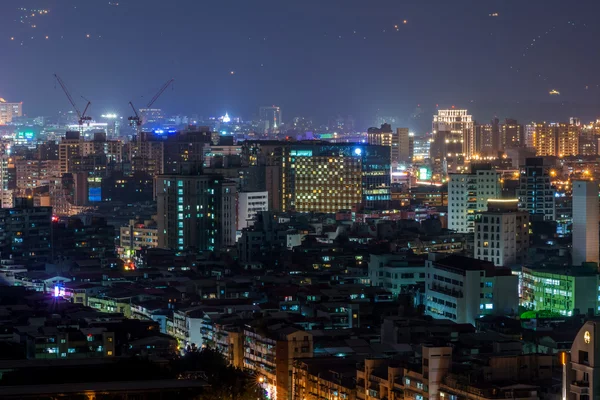 Notte colorata città — Foto Stock