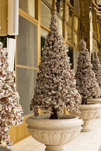 Christmas trees from jewelry stones — Stock Photo, Image