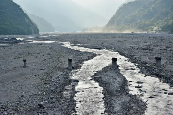 Trockener Fluss oder See — Stockfoto