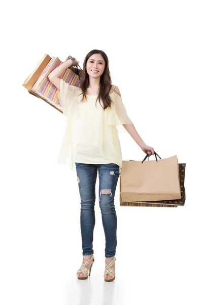 Frau beim Einkaufen — Stockfoto