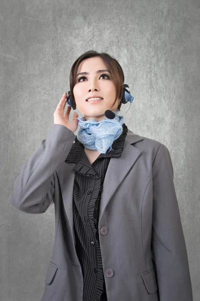 Asian woman customer service worker — Stock Photo, Image