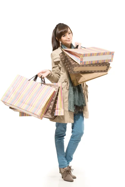 Asiatisk shopping kvinna — Stockfoto