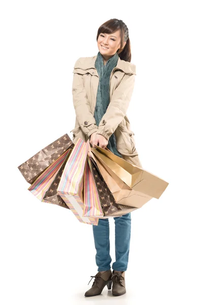 Asya alışveriş kadın — Stok fotoğraf