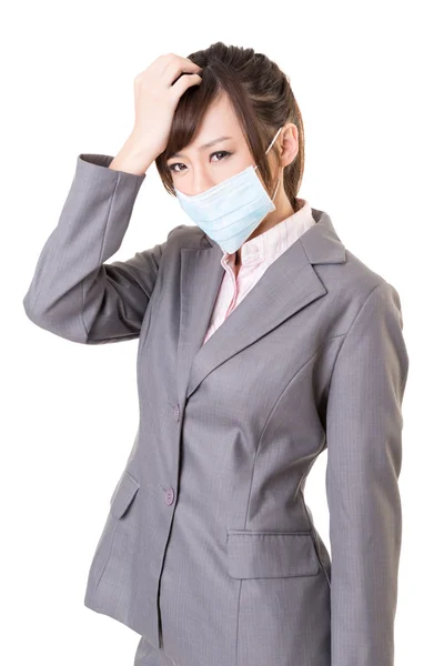 Mulher de negócios doente — Fotografia de Stock