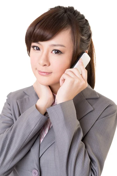 Mulher de negócios usar celular — Fotografia de Stock